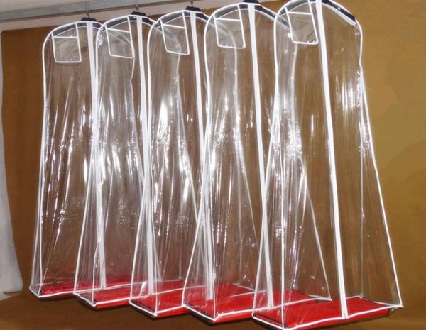 Saco de pó de PVC transparente para vestido Outros favores de casamento Bolsas de vestido de festa de baile 16058 cm Acessório de noiva Capa de vestuário Trav3676356