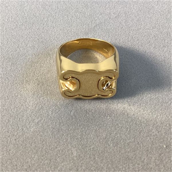 Masculino retro ouro sier quadrado masculino feminino anel de casamento designer jóias casal anéis com caixa de presentes