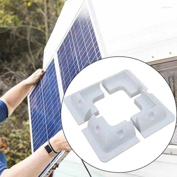 Todo o terreno rodas branco painel solar montagem suportes laterais canto para rv motorhomes barcos caravanas kit caravana galpões resistente aos raios uv