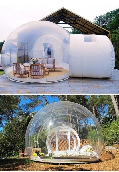 Tendas e abrigos 3m Acampamento ao ar livre Tenda de bolha inflável Grande DIY Clear House Home Backyard Cabin Lodge Air Transparent Tent16192881