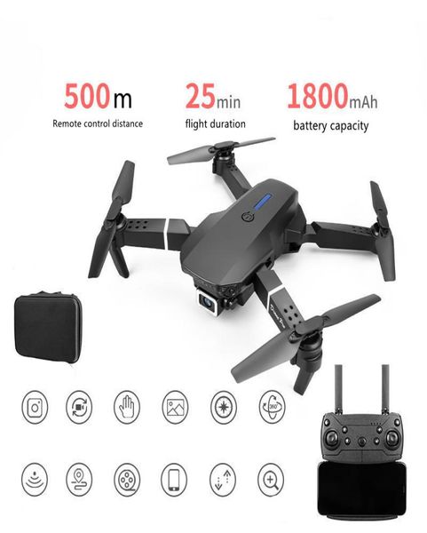 E88 pro Intelligent Uav riprese 4k HD aerea pography quadcopter giocattolo telecomando aereo9405345