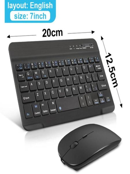 Kabellose Tastatur und Maus, wiederaufladbare Mini-Bluetooth-Tastatur mit Maus, geräuschlose, ergonomische Tastatur für PC, Tablet, Telefon9991491