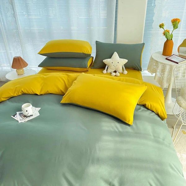 Conjuntos de cama de alta qualidade de alta qualidade tecido de microfibra amigável para a pele duplo king size conjunto de edredom