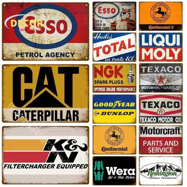 Pittura in metallo Retro Motor Oil Gas Racing Targa in metallo in metallo Poster vintage per Piastra di ferro Garage Man Cave Accessori Piatti Decor Decorazione da parete T240309