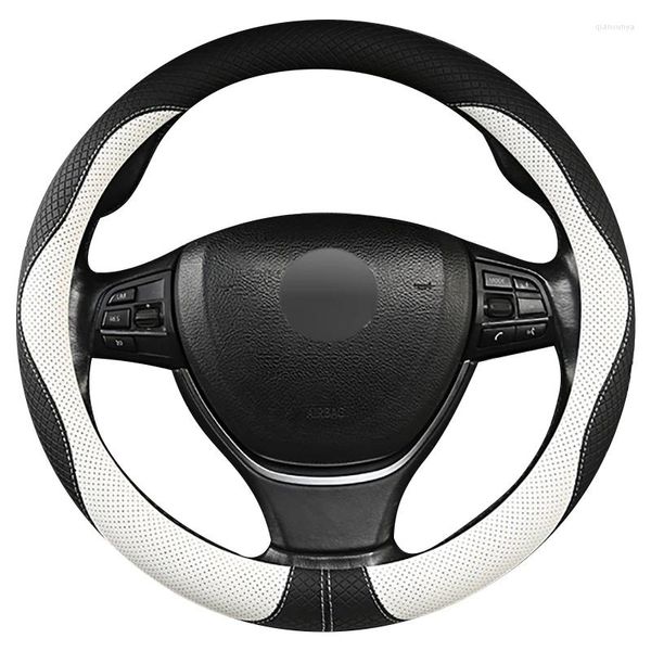Capas de volante 6 cores capa de carro micro fibra couro m tamanho caber 96% carros cor de emenda com trança respirável