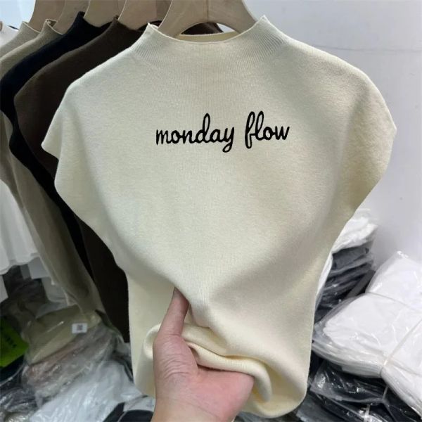 Polos Mondayflo Abbigliamento da golf senza maniche da donna, Top lavorato a maglia alla moda, Camicia da golf in maglia da donna, Spedizione gratuita, Primavera/estate