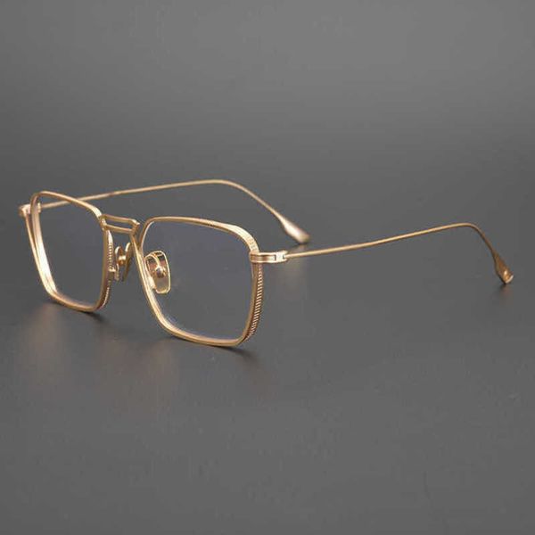 2024 Designer di lusso Top Designer Scatola giapponese puro titanio montatura per occhiali ultraleggera specchio miope fatto a mano temperamento opaco full-frame moda uomo