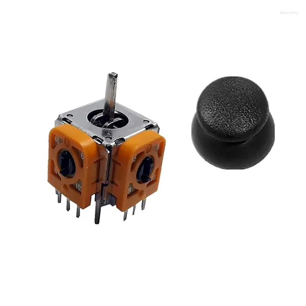 Controllo domestico intelligente 5 pezzi 13X13mm FJM10K 3D modello di aereo Rocker Potenziometro 360 gradi Macchina da gioco interruttore manuale con cappuccio