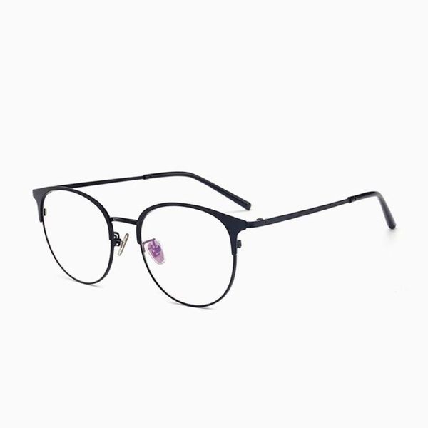 Qualität Cat Eye Frauen Sonnenbrille Rahmen Männer EyeFrames Retro Großen Kreis Brillen Weibliche Metall Optische Gläser Voll R251L