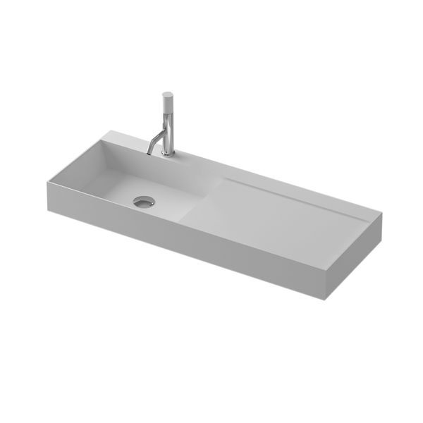 Lavabo per lavabo da appoggio in pietra di superficie solida per bagno da 1200 mm RS38624L