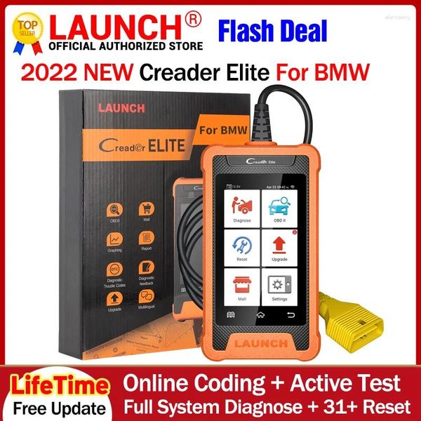 Creader Elite Strumenti diagnostici Sistema completo professionale per BMW Codifica online 31 Funzione di ripristino Scanner OBD2