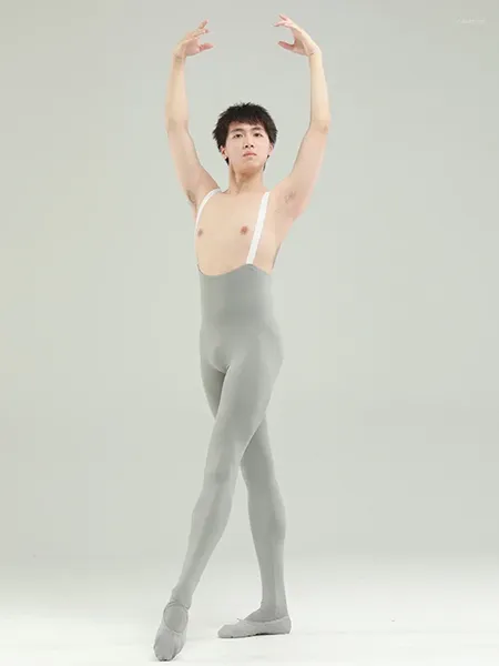 Bühne Tragen Männer Ballett Ein Stück Spandex Praxis Body Gymnastic Overall Trikot Yoga Tanz Haut Strumpfhosen Einteilige Socken