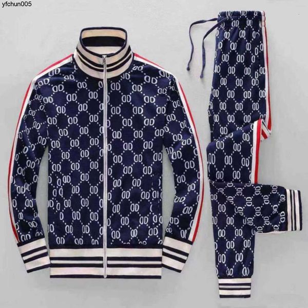 Abbigliamento sportivo da uomo Completi di tute Giacche Maniche lunghe Felpe Tute Moda Casual Tute hip-hop Tute sportive Set da uomo Pista M-3XL 8qix