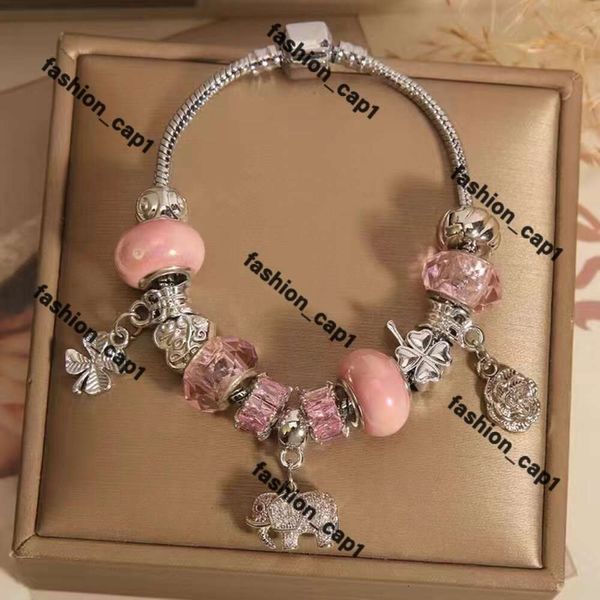 Bracciale Pandora Gioielli firmati Argento sterling Gelsomino Fascino Adatto per Pandora Bracciale originale con ciondolo Perla Donna Regali d'amore Fascino Pandora 804