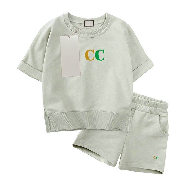 4 Farben Auf Lager Baby Kinderkleidung Designer Jungen Hemd Sets Mädchen Mode Kleidung Anzüge Kinder Sommer Kurzarm Anzug AAA