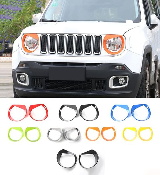 Car Styling ABS Auto Birdie Faro Decorazione Della Lampada Copertura Per Jeep Renegade 20162018 Accessori Esterni3154955