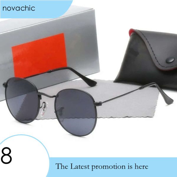 Sonnenbrille Black Rays Round Bans Eyewear Damen Band Metallrahmen Brillen Herren Sonnenbrille Rey Band 410