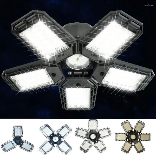 Wandlampen, faltbare LED-Garagenleuchten, verstellbare E26/E27-Scheunenleuchte, kleine Größe, hohe Helligkeit, Decke, Keller