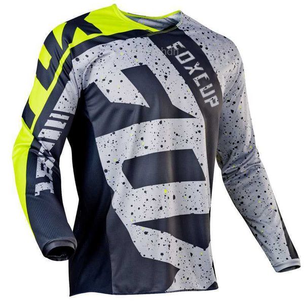 Homens camisetas 2024 Downhill Jerseys Fox Cup Mountain Bike MTB Camisas Offroad DH Motocicleta Motocross Sportwear Racing Bike Ciclismo Roupas