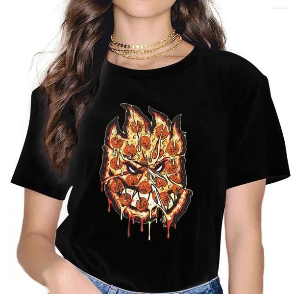 Женские футболки Spitfire Cool Skate Wheels Pizza Scary Shirt Футболки в стиле панк Летняя футболка из полиэстера с круглым вырезом в стиле Харадзюку