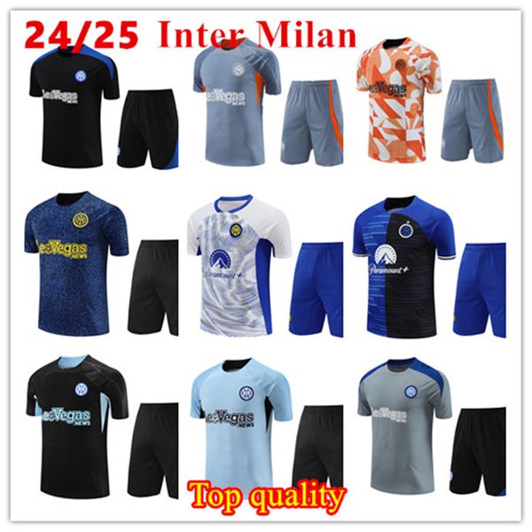 2024 Inter Men Tracksuits Tracksuits Soccer Short Short Spetshirt Allenamento Milano Suit 24 25 New Milans Chandal Futbol Sopravvissuto Camiseta de Foot Sportswear di alta qualità