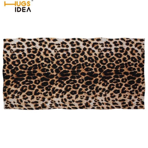 HUGSIDEA Telo mare da bagno con stampa leopardata di lusso Design in pelliccia di ghepardo 3D Spa Sport Coperta da palestra Asciugamano da doccia ad asciugatura rapida Bagno254K