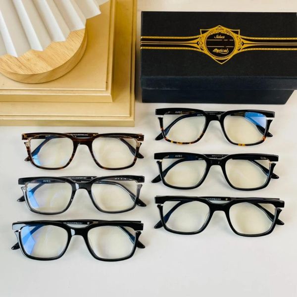 Occhiali da sole originali di fabbrica AVEC DTX-112 serie eleganti uomini d'affari quadrati da donna occhiali da coppia di lusso con lenti trasparenti di alta qualità