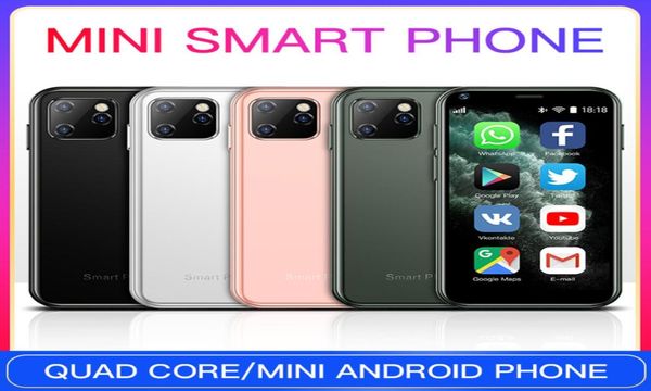 Originale SOYES XS11 Mini telefoni cellulari Android Corpo in vetro 3D Doppia SIM Card Google Play Smartphone sbloccato Regali per bambini Studente Mo2330677