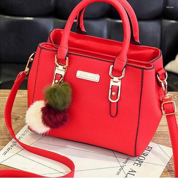 Borse da sera Borsa da donna Shopping Borsa da donna Borse in pelle PU Pompon Crossbody Moda Wild Candy Color Messenger Spalla