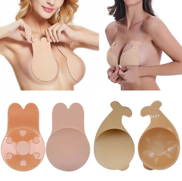 Reggiseni Un paio di donne Reggiseno in silicone adesivo senza spalline invisibile push up per magia sollevamento istantaneo nastro seno appiccicoso On1871953