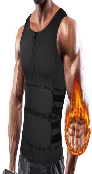 Homens corpo shaper cintura trainer sauna terno suor colete emagrecimento roupa interior queimador de gordura treino regata perda de peso camisa shapewear4063318