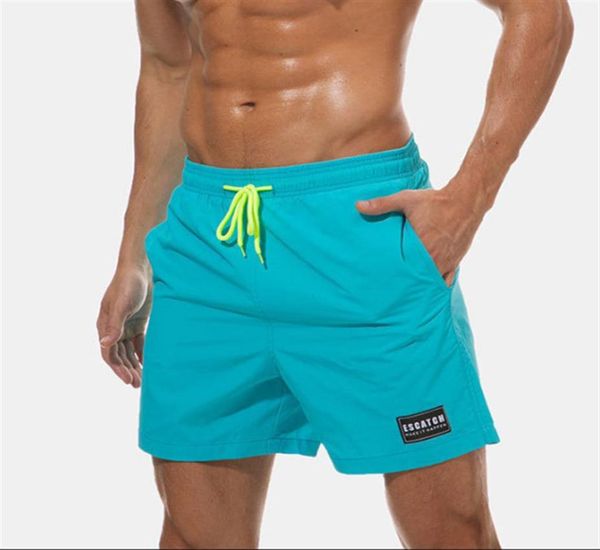 Escatch Boardshorts Uomo Beach Board Shorts Quick Dry Nuoto Costumi da bagno corti Uomo Bermuda Surf Costumi da bagno Fodera in rete Fodera C1908689185