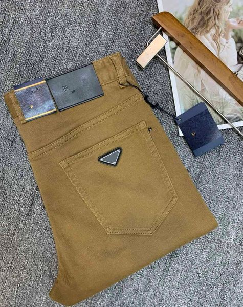 Pantaloni eleganti da uomo di lusso firmati PAA Pantaloni da lavoro color kaki Pantaloni casual Tinta unita di marca di moda Contatore 1: 1 blue jeans grigi