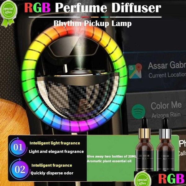 Auto Andere Autoelektronik Lufterfrischer Start Stop Intelligentes Spray Duft Blendung Sprachsteuerung Licht Rhythmus Atmosphäre Pro RGB I Dhbmb