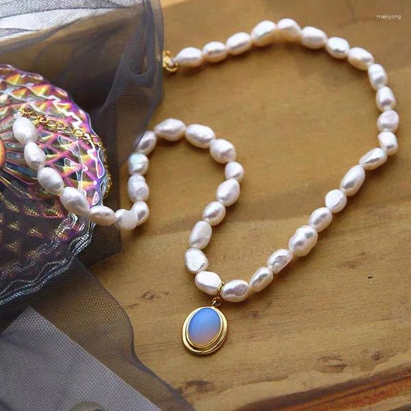 Ожерелья с подвесками, трендовое винтажное круглое ожерелье с звеньями для женщин, мода 2024 года с жемчугом для женщин и девочек, ювелирные изделия, подарок