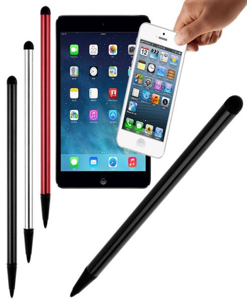 2 em 1 caneta stylus capacitiva resistiva tela de toque metal para iphone ipad samsung tablet telefone inteligente gps nds jogo player9381182
