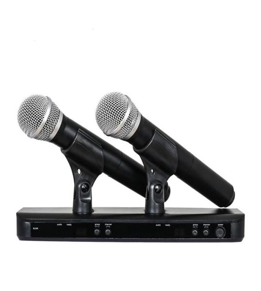 Высокое качество BLX288PG58 BLX88 PG58A UHF Беспроводной микрофон Караоке-система с двойным ручным передатчиком PG58 Mic6852435
