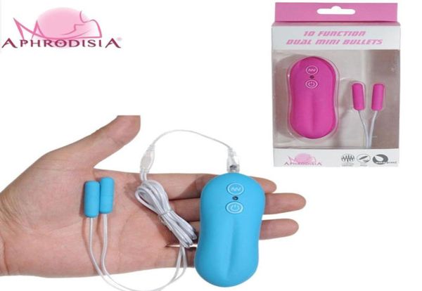 APHRODISIA 10 Geschwindigkeiten Dual Vibro-ei Mini Bullet Vibrator Gspot Stimulieren Weibliche Masturbation Massagegerät sexy Spielzeug Für Frauen1812541