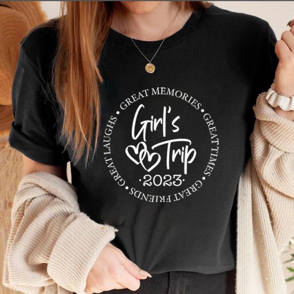 T-Shirts Girls Trip 2023 T-Shirt Girls Trip Cheaper Than Therapy 2023 T-Shirts Girls Weekend T-Shirts Urlaubsshirt Vacay Mode Tops