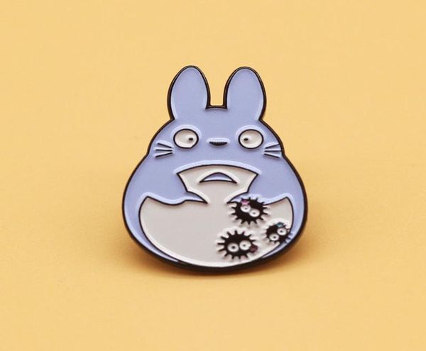 Sevimli komşum totoro broş kül elf elf elf emaye pin anime fan dekorasyon kız amblem kıyafet çantası aksesuarlar3694943