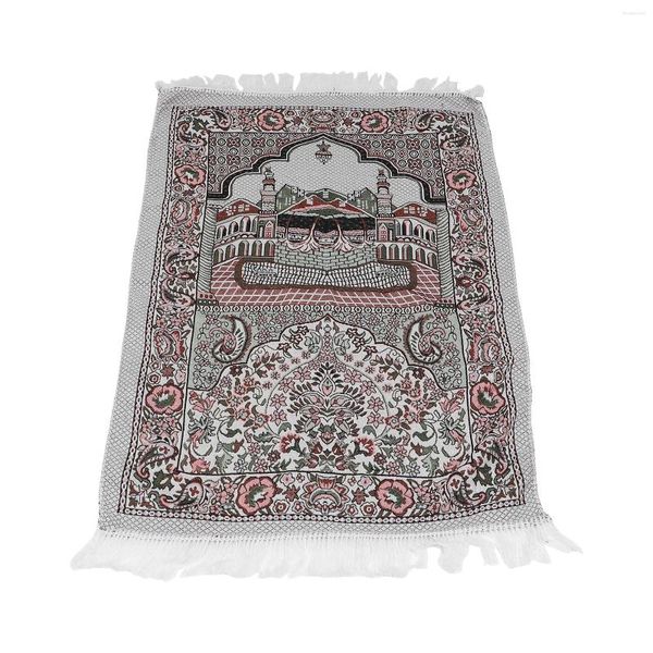 Tappeti 1 pezzo Tappeto da preghiera musulmano portatile Pratico tappeto da moschea Tappetino in cotone