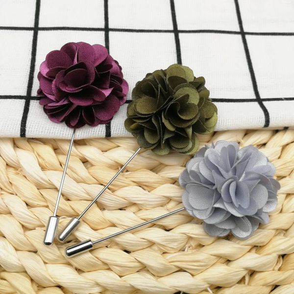 Broschen Männer Stoff Blume Brosche Anzug Revers Pins Frau Hochzeit Boutonniere Mode Schmuck Zubehör