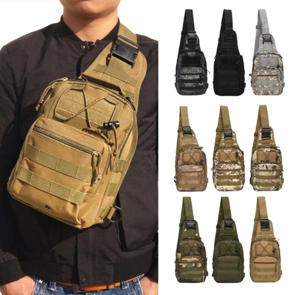 Zaino tattico militare Zaino mimetico Molle Borsa a tracolla Trekking Campeggio Arrampicata Daypack 600D Zaino Caccia all'aperto8092004