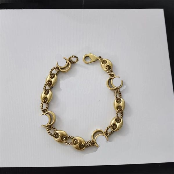 Designer-Armband für Damen, vergoldet, hochwertiger dicker Schmuck, Halsketten, Buchstaben-Schlüsselbeinkette, Hip-Hop-Designer-Halskette für Damen-Accessoires, ZL138 G4