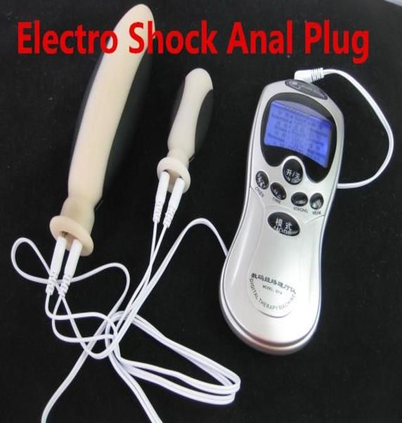 Choque elétrico Plug Anal Estimulação Electro Butt Vaginal Plugs Sex Toys Mastubation BDSM Bondage Gear Kit1911453