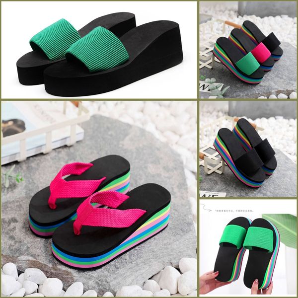 Top Qualität GAI 2024 Damen Sandalen Hohe Qualität Damen Slides Kristall Freizeitschuhe gesteppte Plattform Sommer Strand Slipper Niedriger Preis Größe 35-43