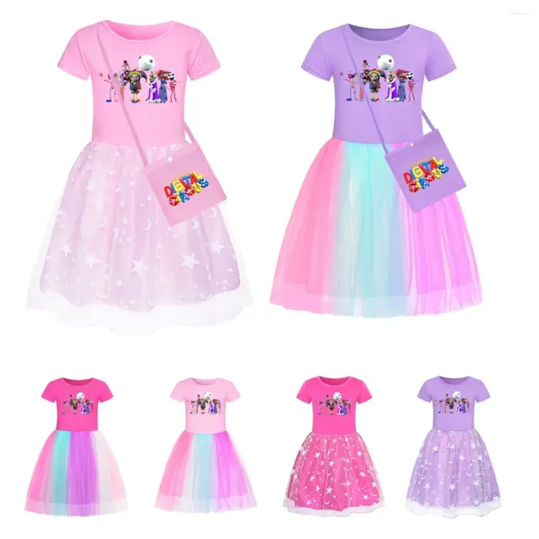 Vestidos da menina o incrível traje de circo digital crianças pomni jax teatro roupas do bebê meninas casuais crianças festa vestido de princesa