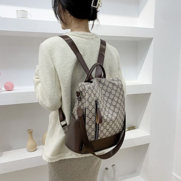 Designer Doppelschulter neuer Freizeitrucksack vielseitige Mode Dual-Purpose einfache große Kapazität Damentasche Handtaschen Outle266s