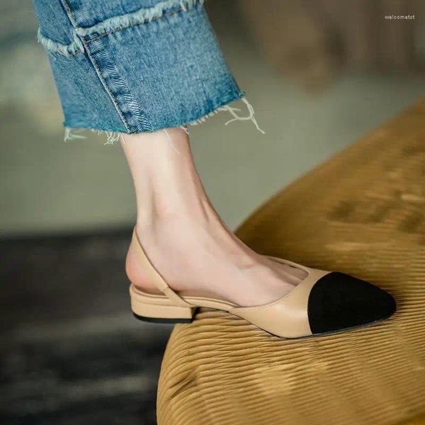 Sandalet Bahar Küçük Kokulu Rüzgar Yumuşak Deri Kadın Çok renkli Kısa Kalın Topuklu Pompalar Kısa Çıngıraklı Bayanlar Balo Ayakkabıları