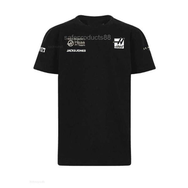 Homens camisetas 2024 Verão Nova F1 Haas Equipe Casual Esportes Plus Size Respirável Crewneck Manga Curta Ao Ar Livre Esportes Extremos T-shirt